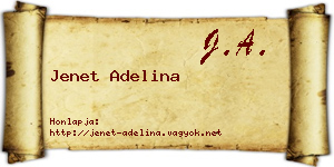 Jenet Adelina névjegykártya